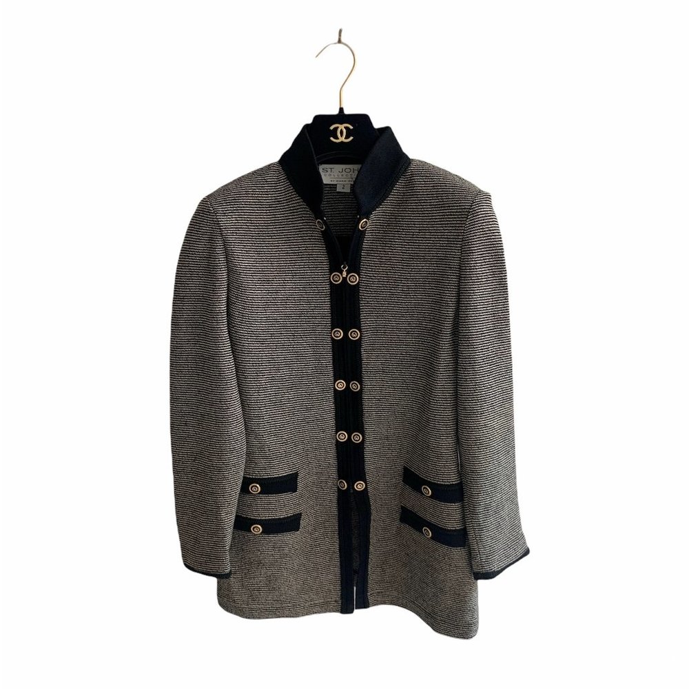 St. John Collection By Marie Gray Santana Knit Blazer Jacket